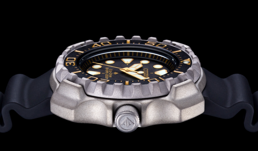 萬年鐘錶 - Citizen PROMASTER 星辰錶  Marine系列  超級鈦錶殼 Duratect MRK  限量鈦灰色光動能200M潛水男錶   BN0220-16E  錶徑46.5MM