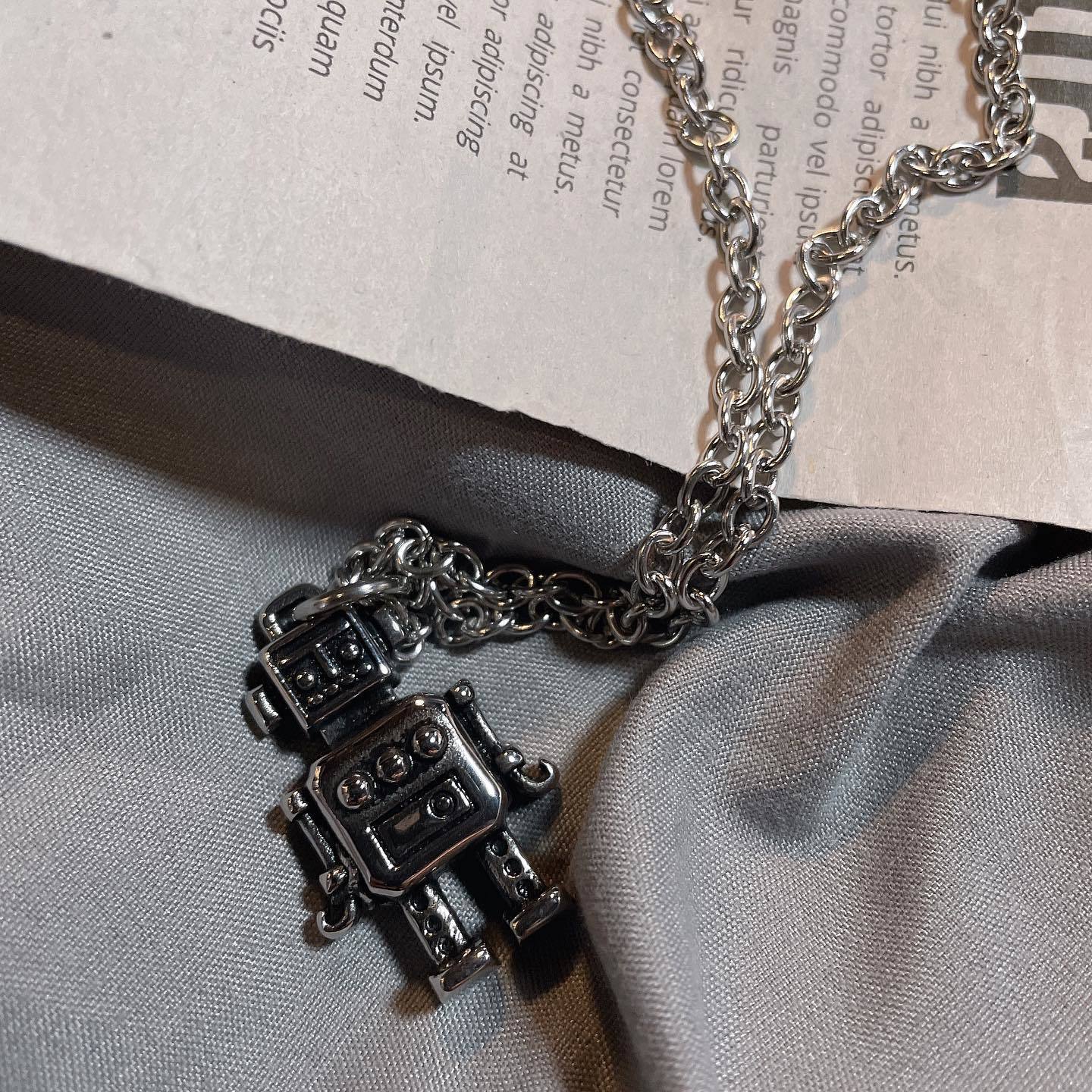 自訂款 /可愛 / 太空人 /機器人 / 鈦鋼 / 飾品 / 項鍊 / 單一尺寸 /現貨