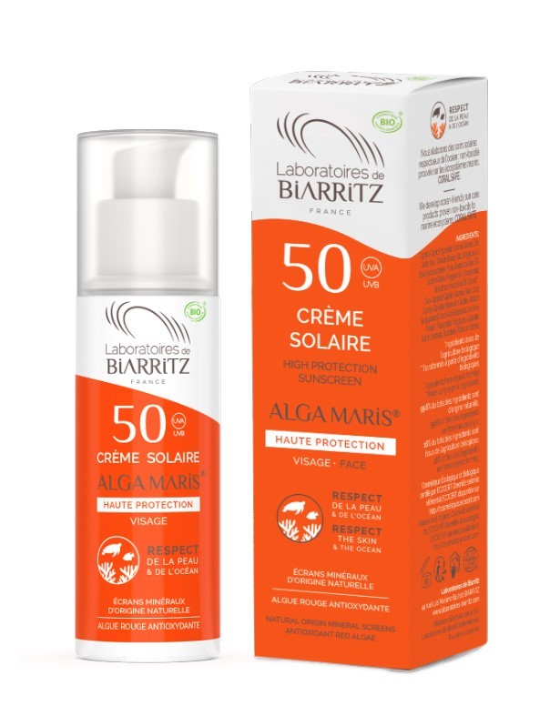 Laboratoires de Biarritz Alga Maris Certified Organic SPF50 Face Sunscreen