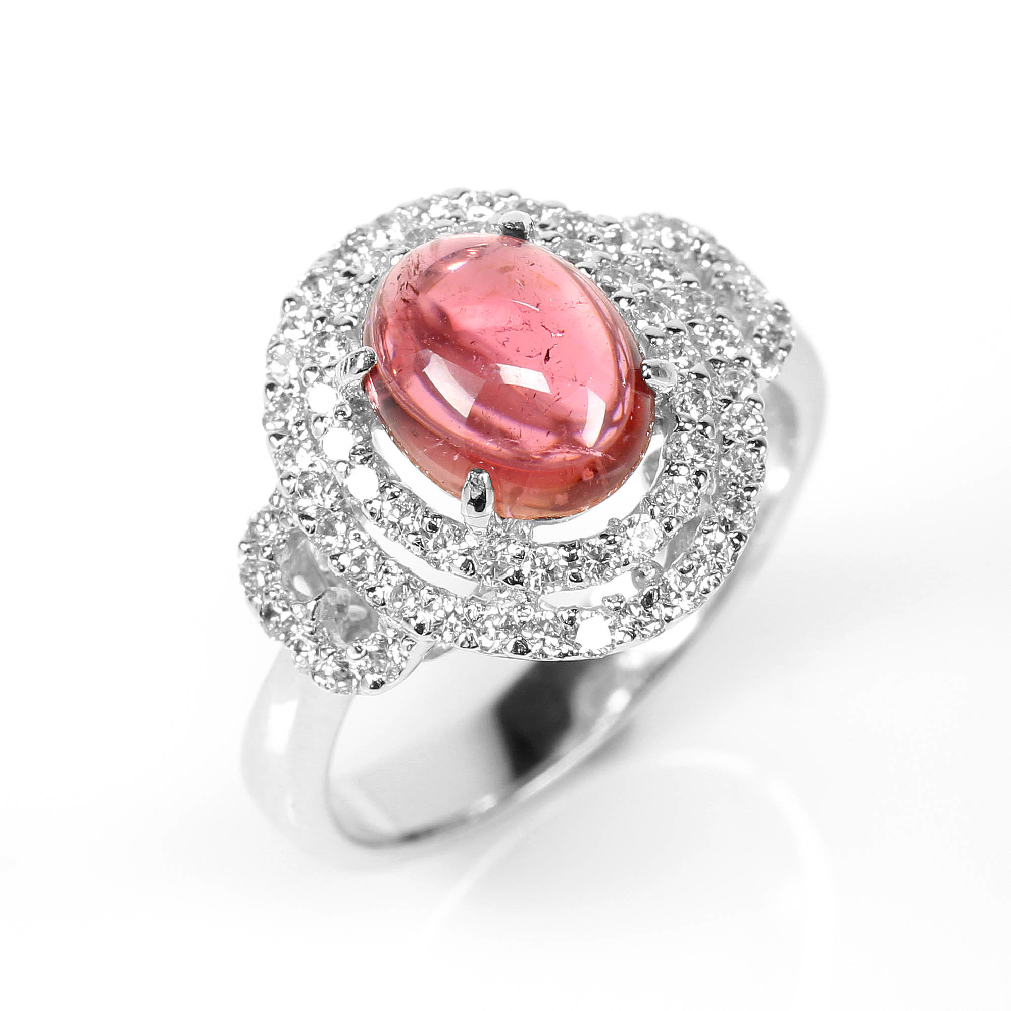 【雅紅珠寶】天然紅碧璽戒指-925銀飾-悠悠揚揚-R0368