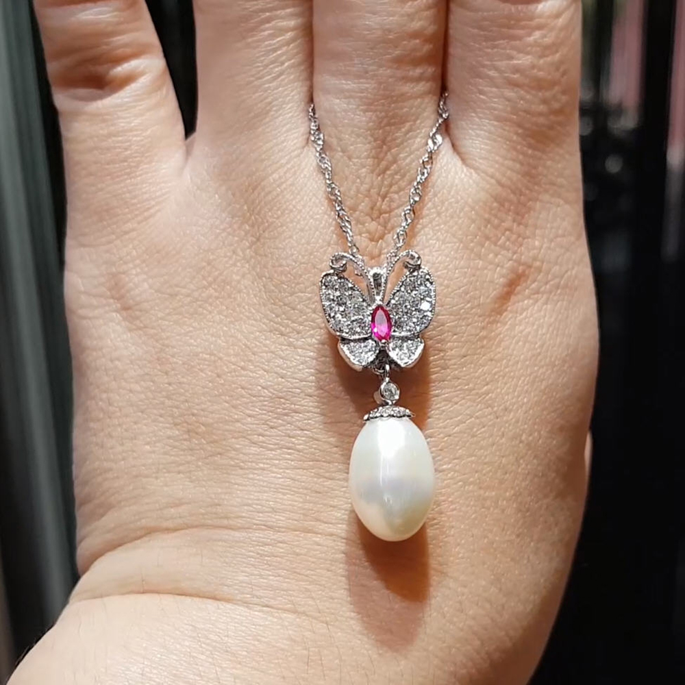 【雅紅珠寶】天然珍珠項鍊-925銀飾-惠質蘭心-N0237