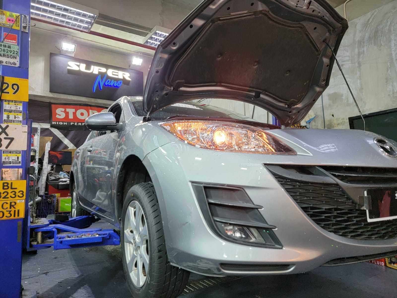 super nano engine restorer 引擎修復劑 signage mazda 3