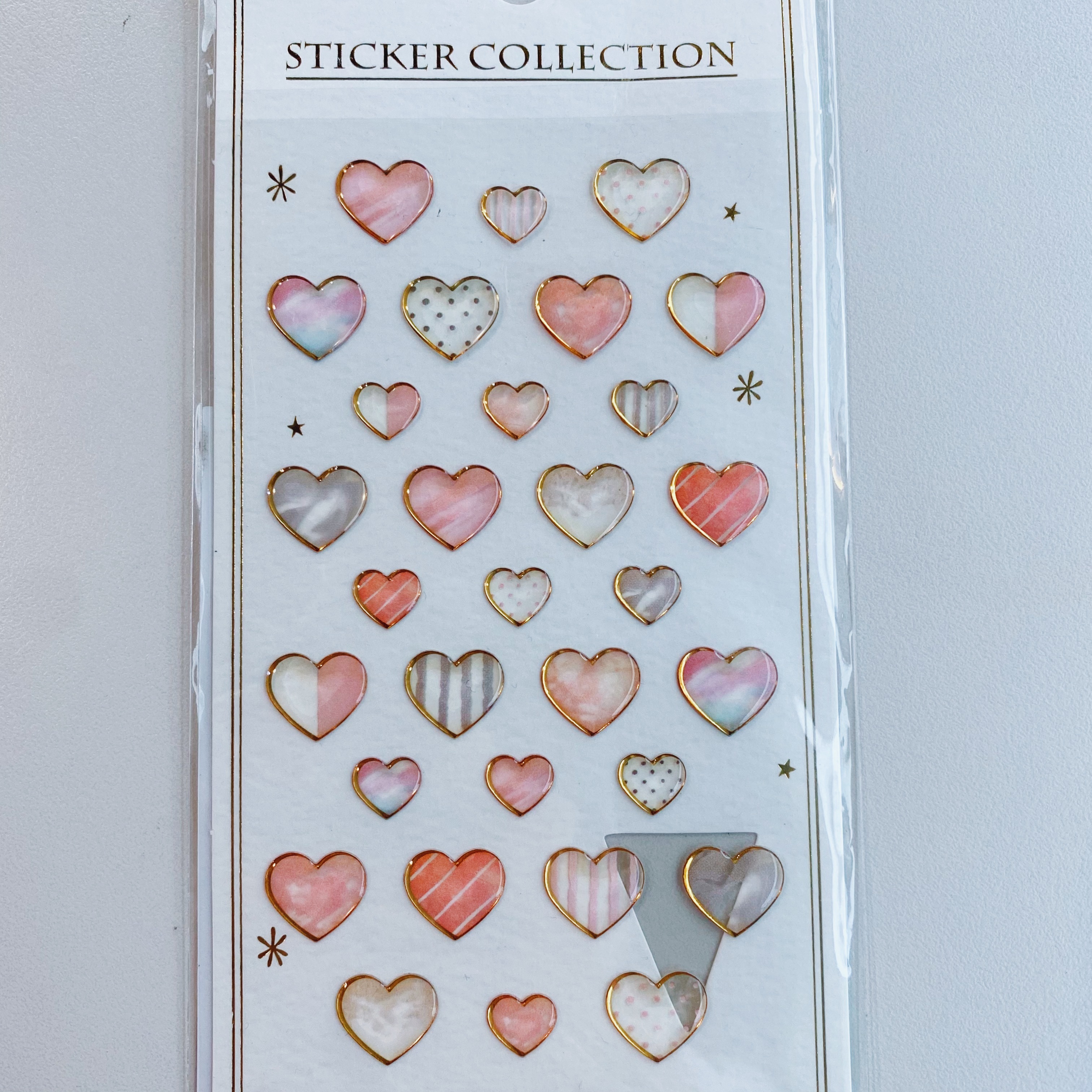 MIDORI 立體透明貼紙 愛心