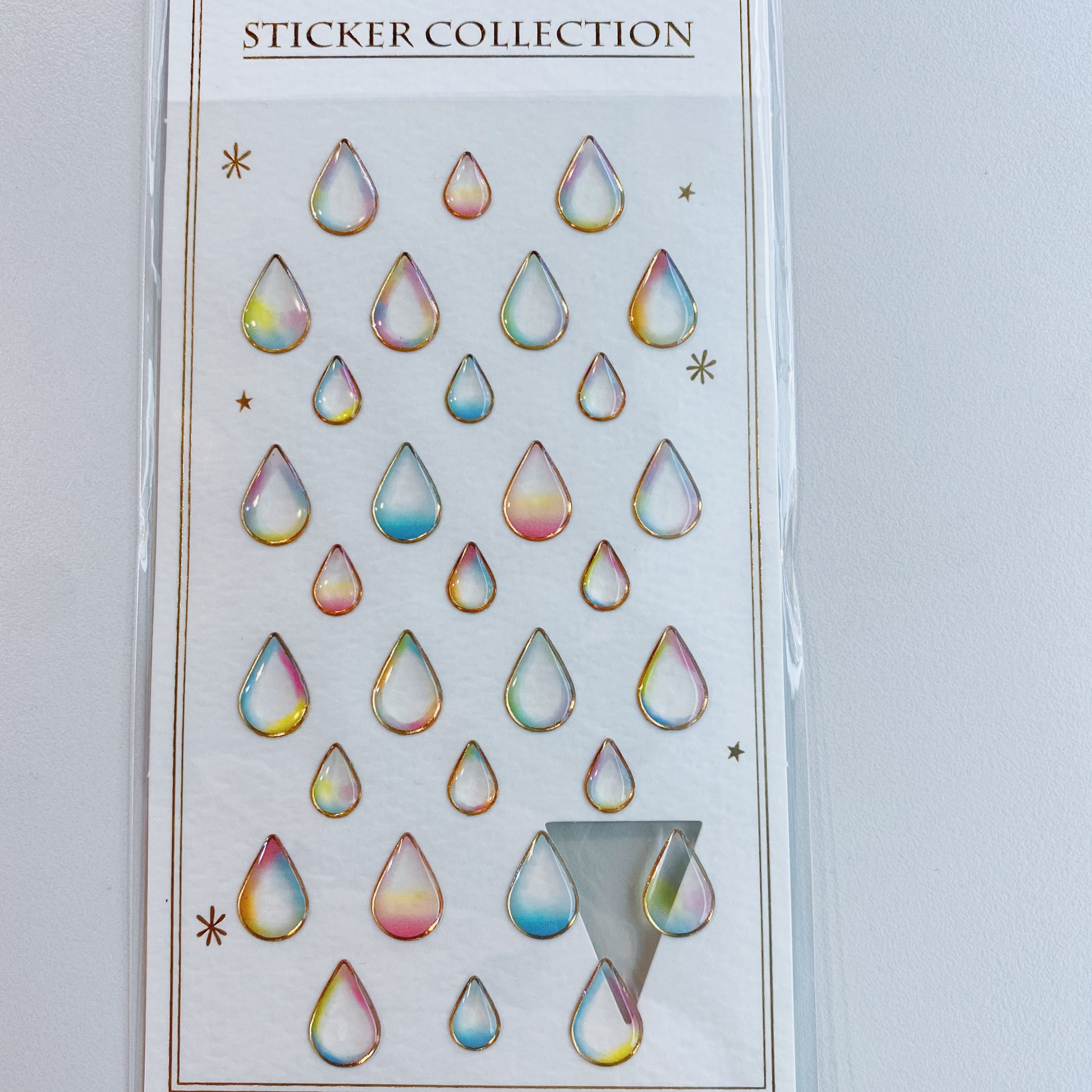 MIDORI 立體透明貼紙 水滴