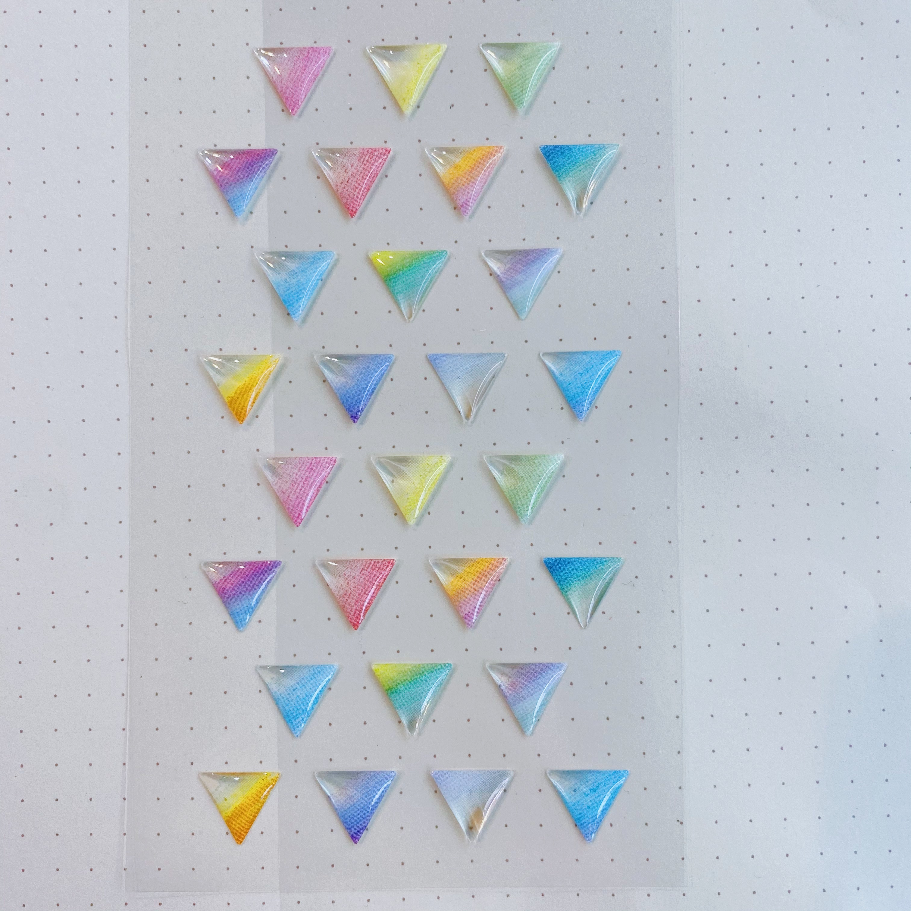 MIDORI 立體透明貼紙 三角漸層