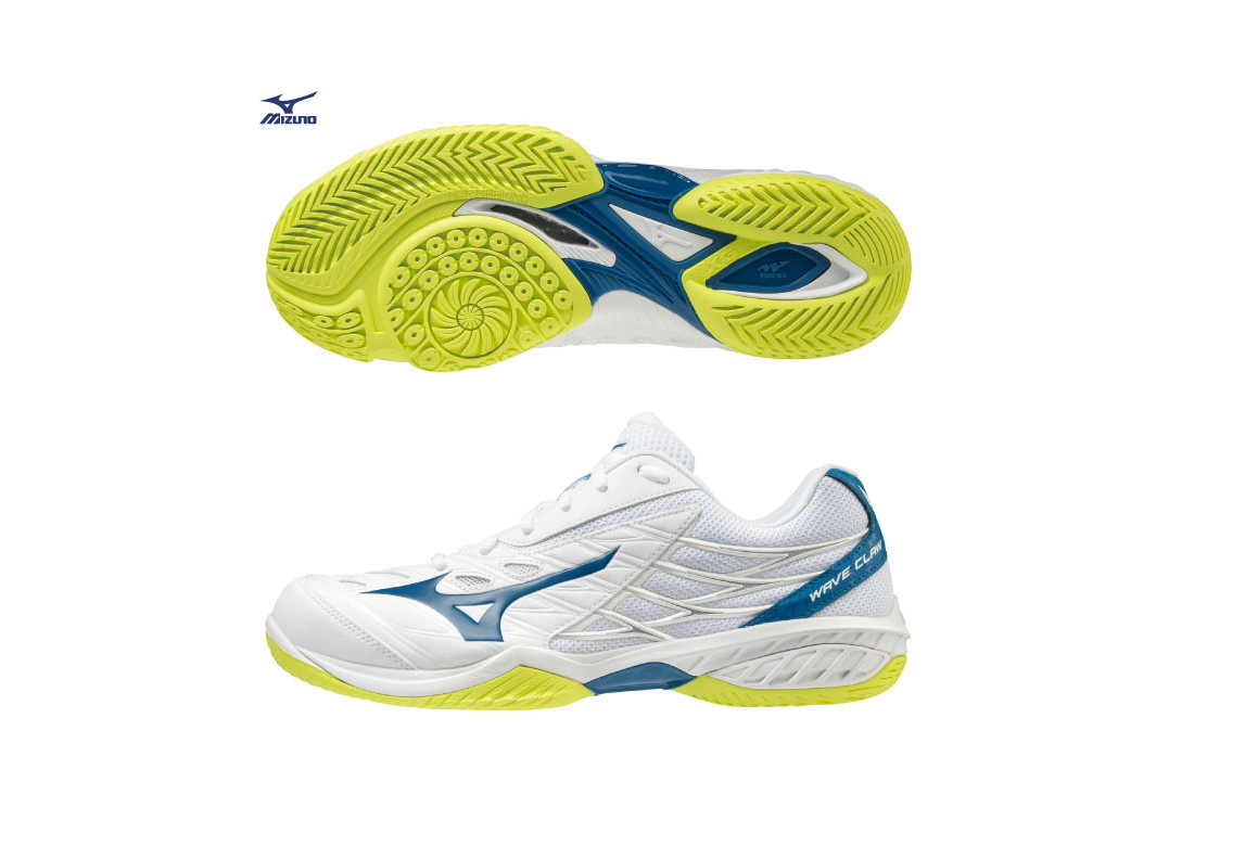 MIZUNO Womens badminton shoes WAVE CLAW 71GA1916 white × silver × white 