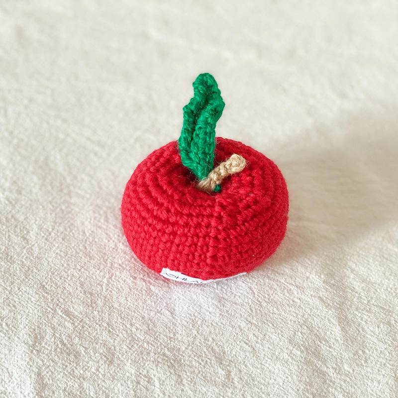 【獨家原創設計】抓周針織玩具 - 蘋果(接單訂製品)