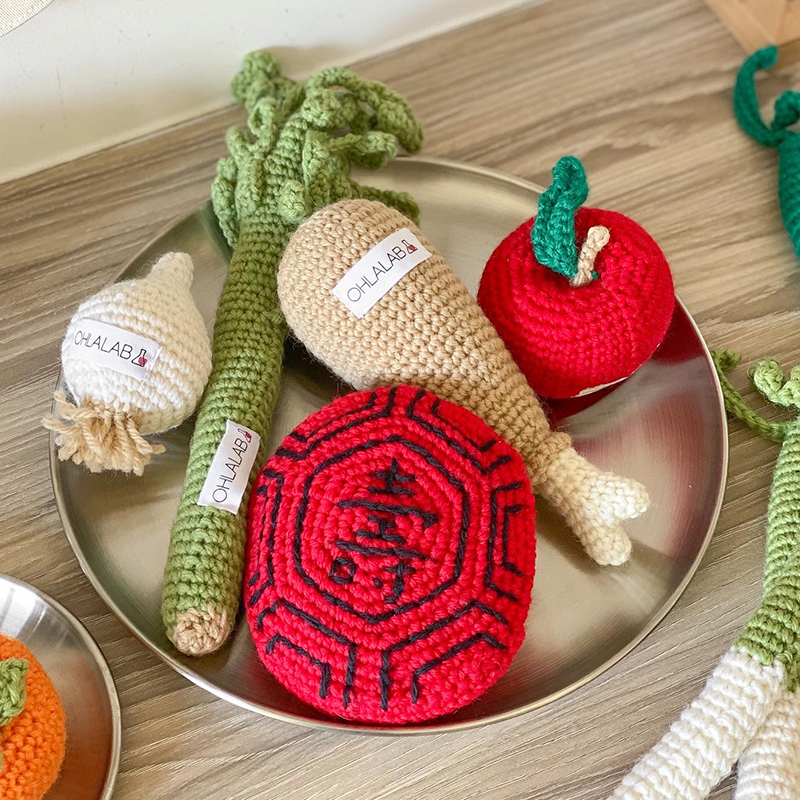 【獨家原創設計】抓周針織玩具 - 福氣六件組(接單訂製品)