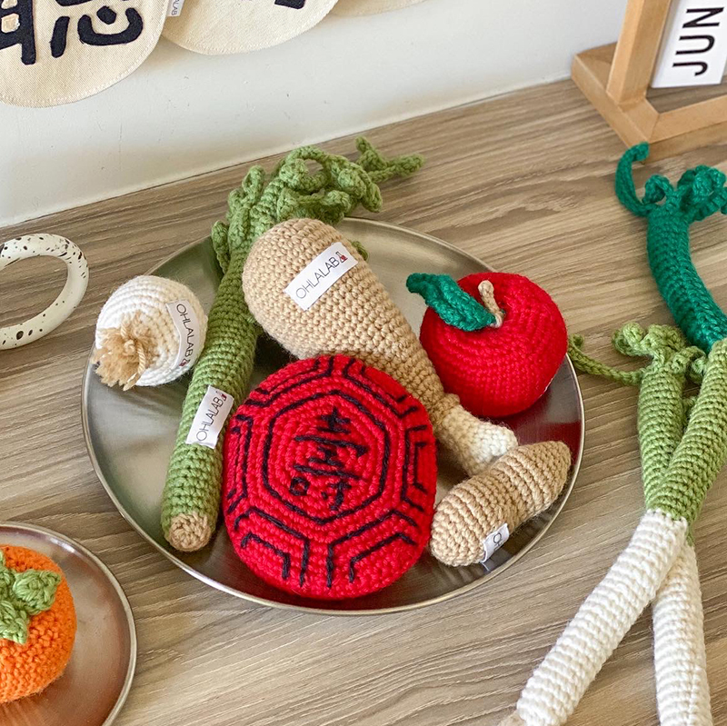 【獨家原創設計】抓周針織玩具 - 福氣六件組(接單訂製品)