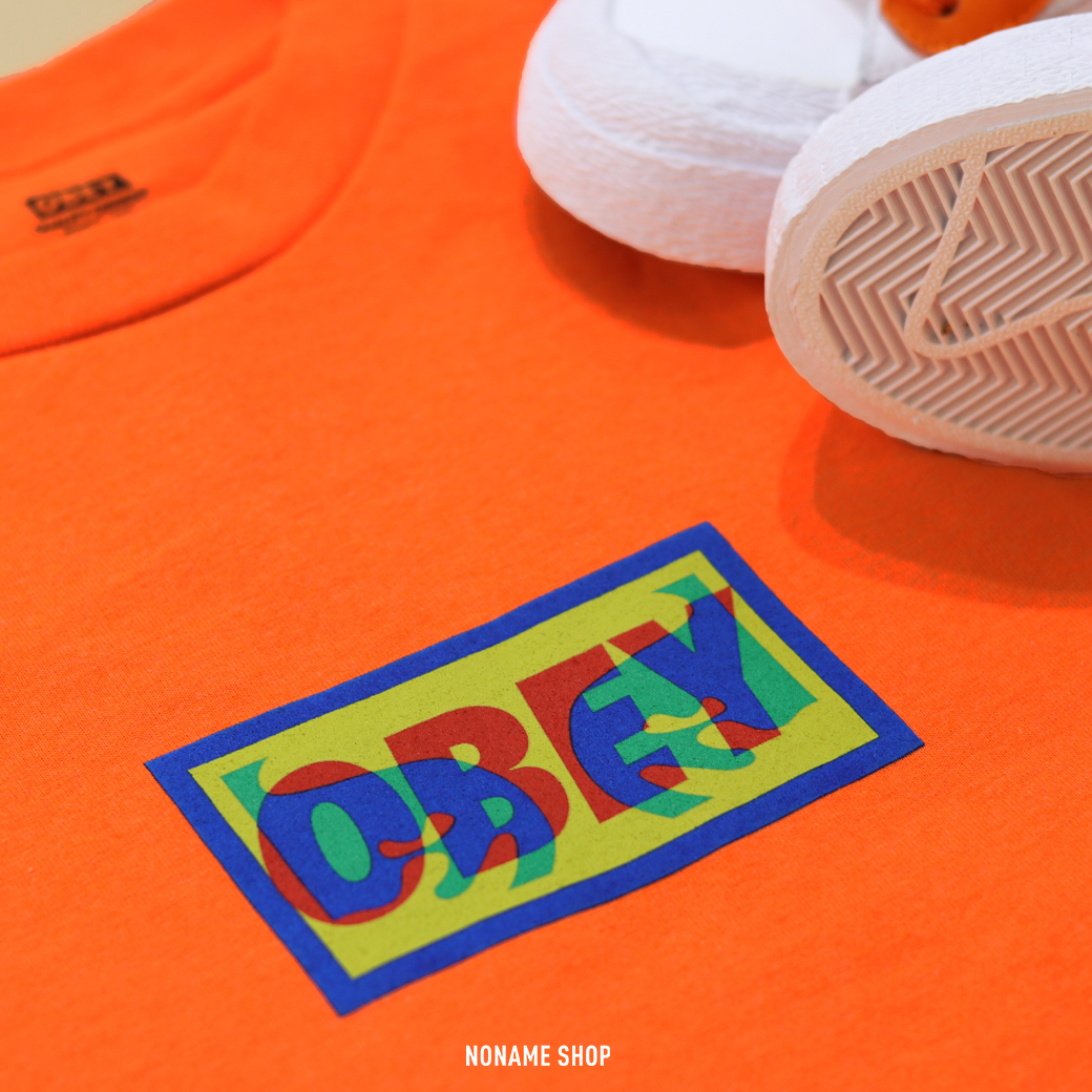 OBEY 撞色 Logo 經典 短袖 短T