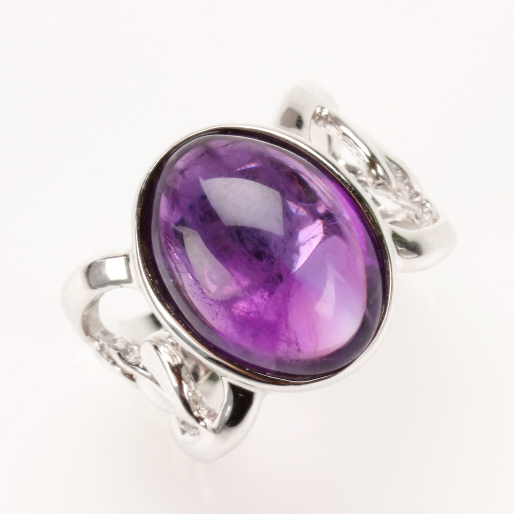 【雅紅珠寶】天然紫水晶戒指-925銀飾-紫氣東來-R0277