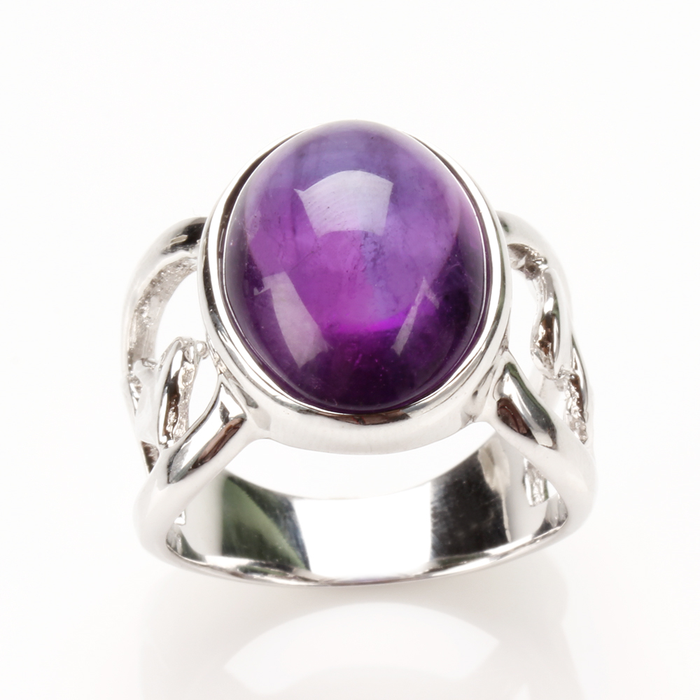 【雅紅珠寶】天然紫水晶戒指-925銀飾-紫氣東來-R0277