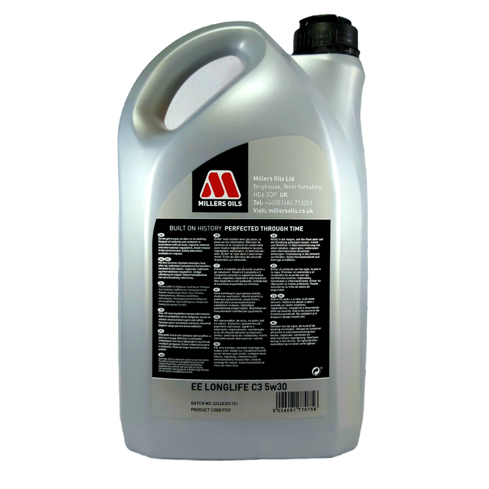 英國 Millers EE LongLife C3 5W30 納米長效 全合成機油 1L / 5L