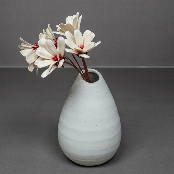 【美濃燒】粉引 水滴型 花瓶