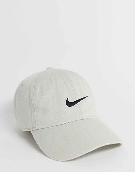 Nike embroidered swoosh cap 卡其灰