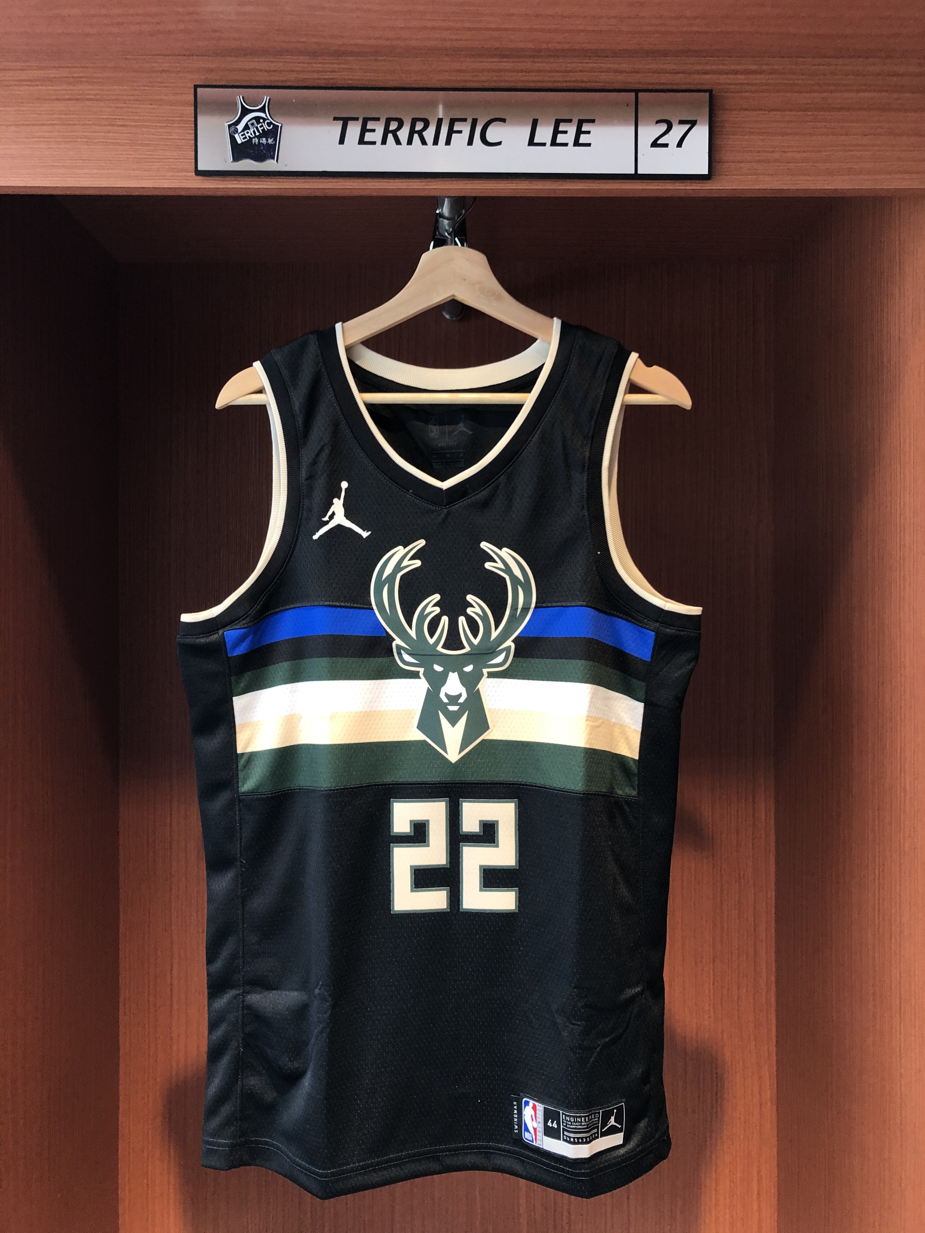 NBA球衣 Khris Middleton 密爾瓦基公鹿黑 Statement Jordan Swingman 球迷版 熱轉印 全新