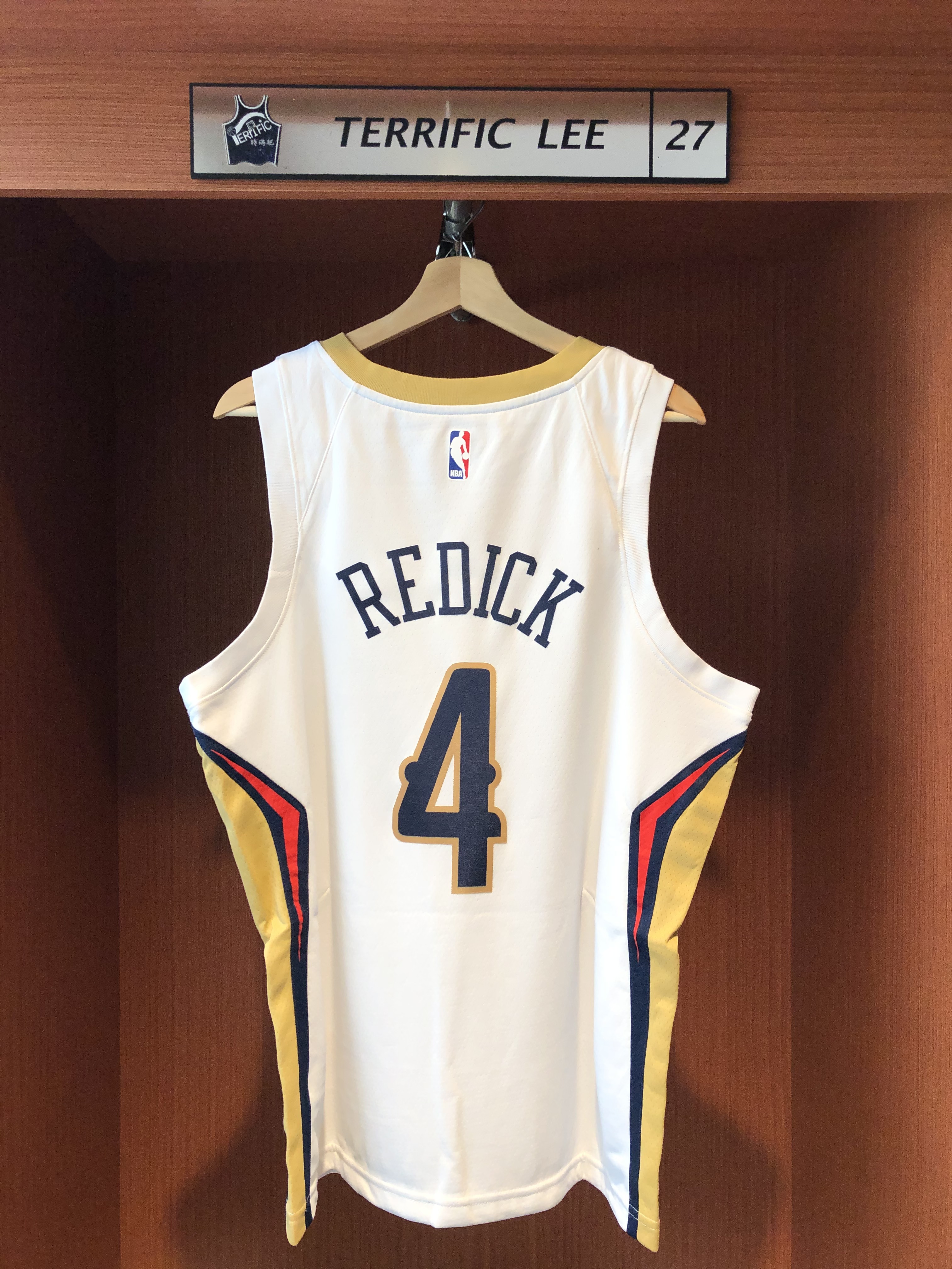 NBA球衣 JJ Redick 紐澳良鵜鶘白 Association Nike Swingman 球迷版 熱轉印 含贊助商標 全新