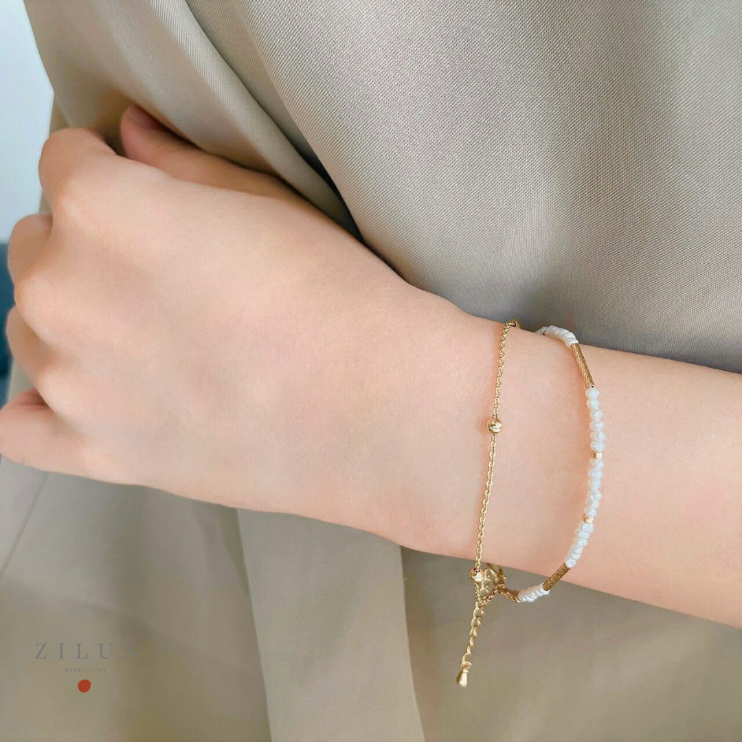 │輕奢│人魚派對 • 巴洛克小珍珠 • 手鍊 • 14K注金 • 14kgf