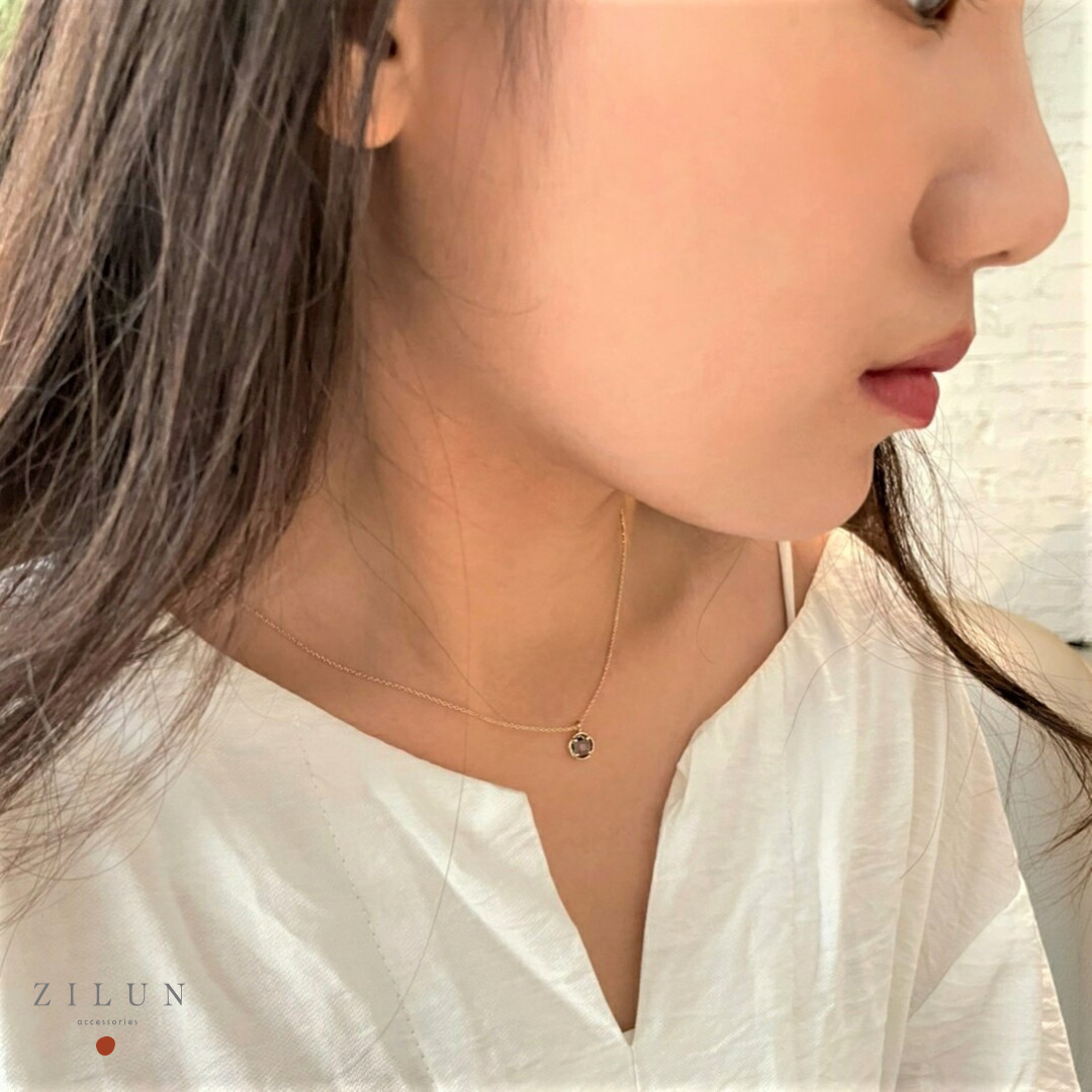 │輕奢│魔鏡夢遊 • 迷霧灰 • 項鍊 • 14K注金 • 14kgf