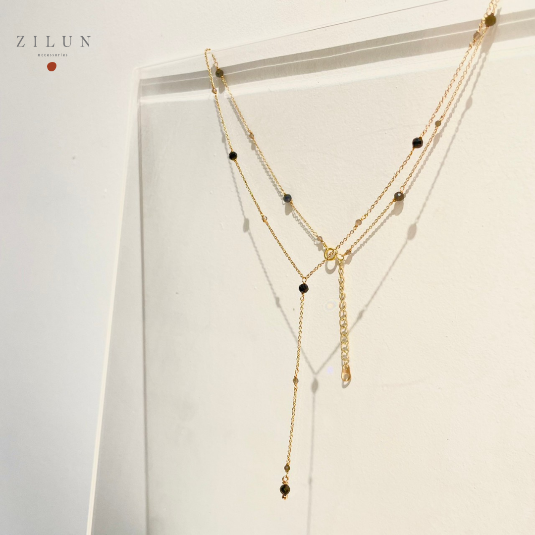 │輕珠寶│一縷浪漫的月光 • 寶石 • Y字項鍊 • 14KGF • 閨蜜禮物