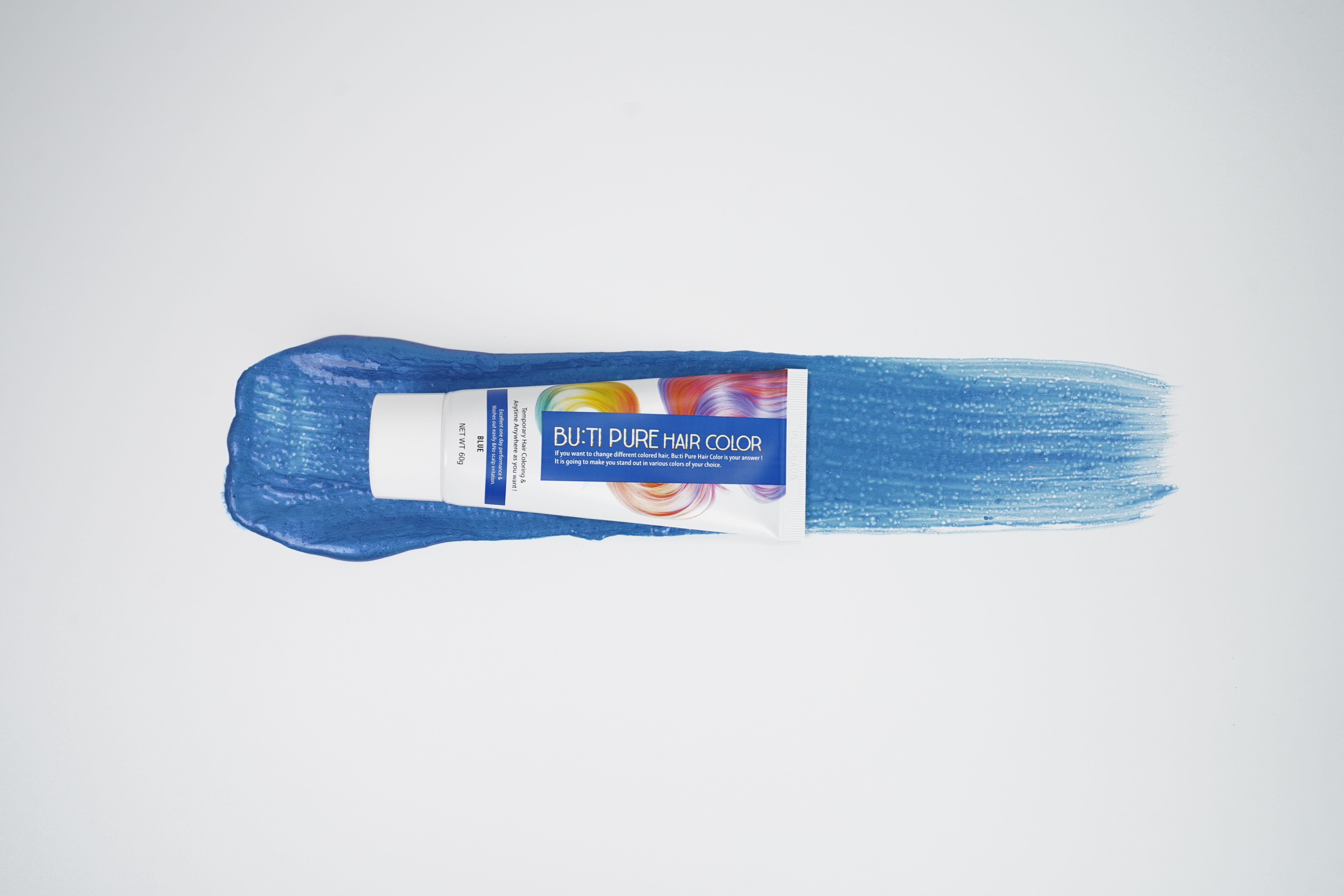 【BU:TI PURE】 1-Day長效控油防水簡便染髮劑 (藍色)