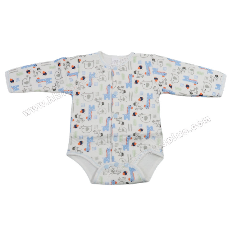 Koma Land: 嬰兒夾絲長袖對胸連體衣 BE3065 (1-3碼)