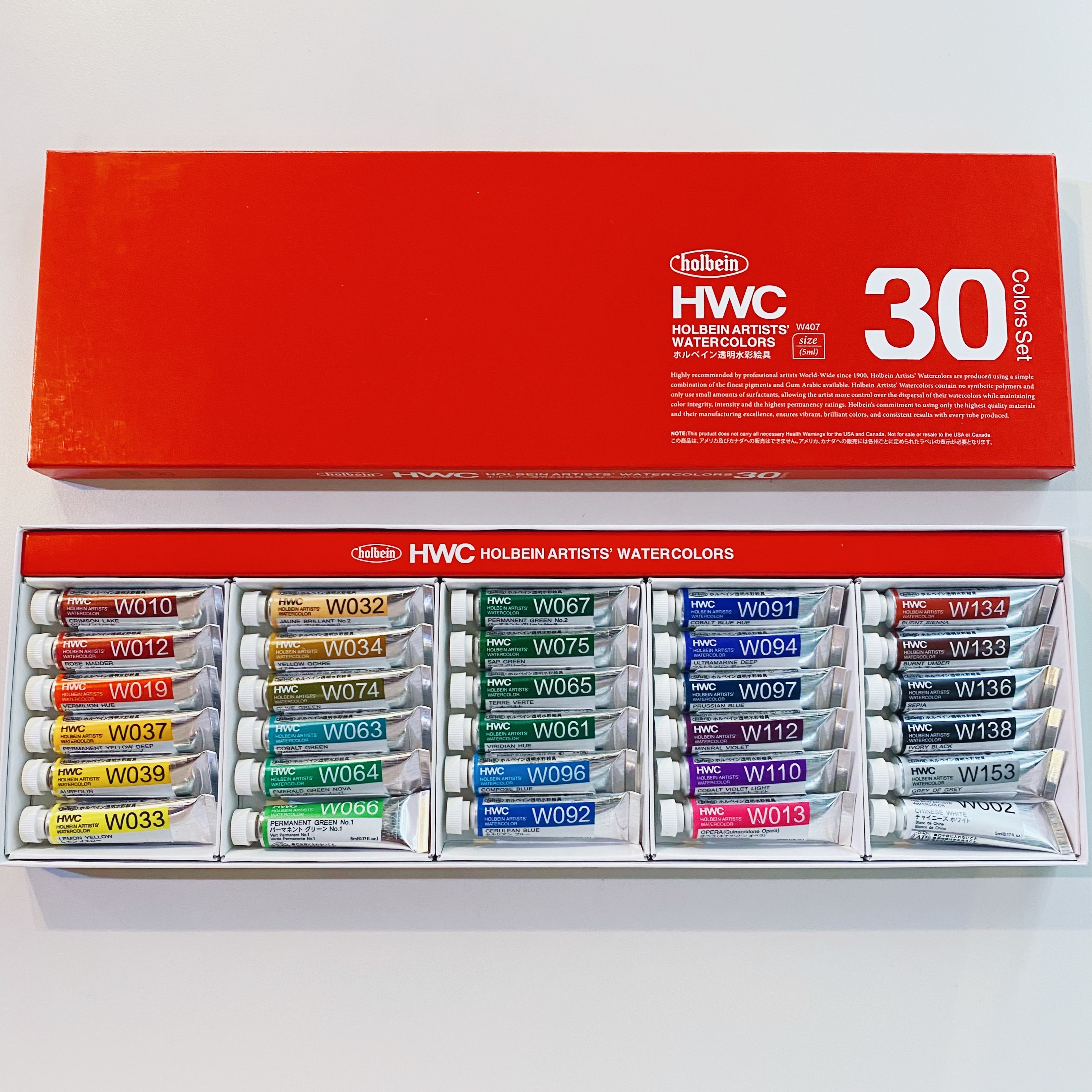 日本 好賓專家級 30色組透明水彩 5ml