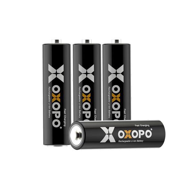 OXOPO 【XS系列】二代 AA三號快充鋰電池 4入充電組(XSII-AA-4C)