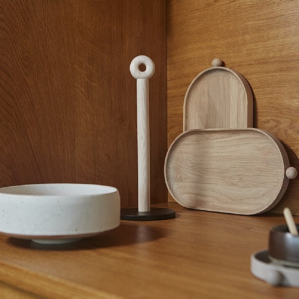 OYOY Inka 印加極簡石器/托盤/溫暖原木色