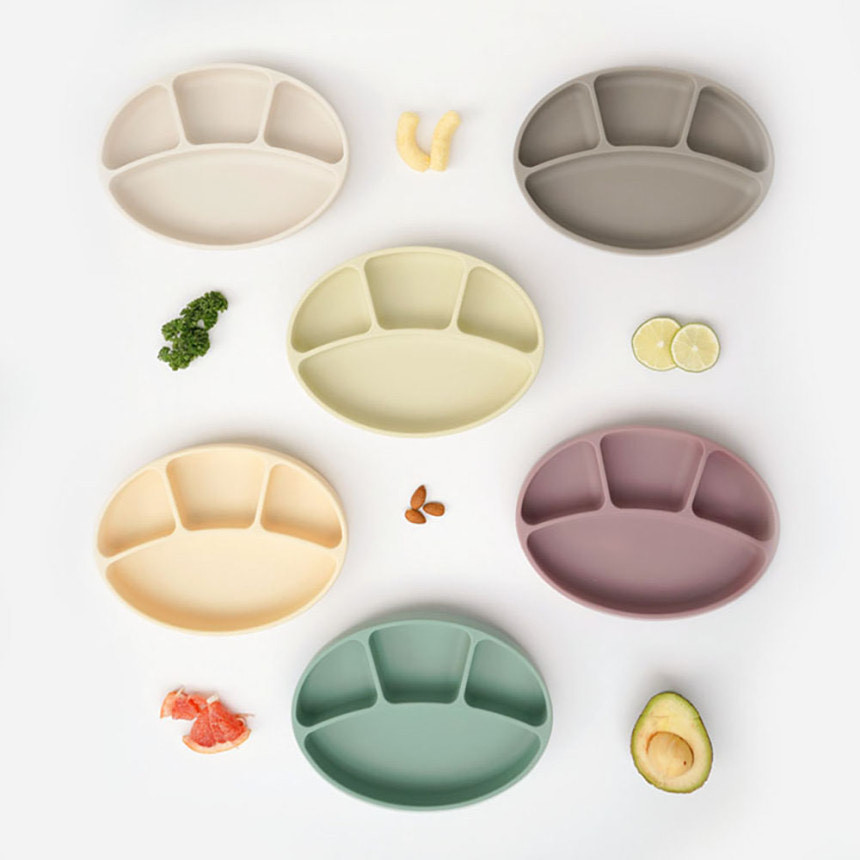 韓國直送🇰🇷Blue Mama鉑金矽膠強力吸盤餐碟/兒童餐盤/食物碟