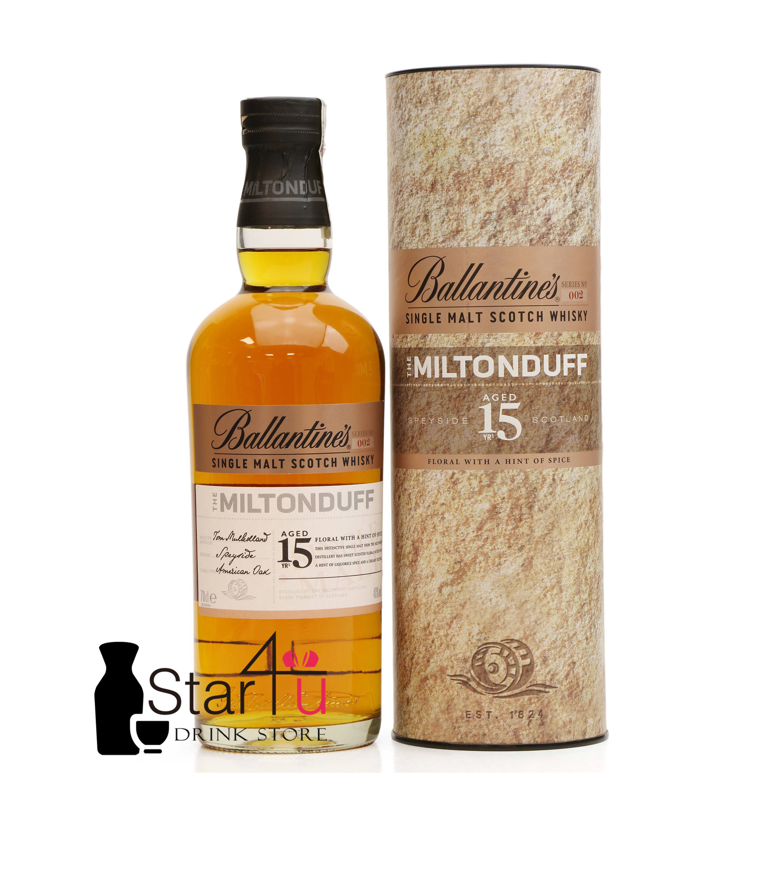 Ballantine's 15year Miltonduff Single Malt Whisky 700ml
