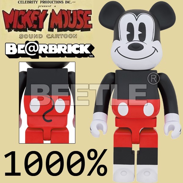 BEETLE BE@RBRICK MICKEY 米奇(R&W 2020 Ver.) 庫柏力克熊1000%