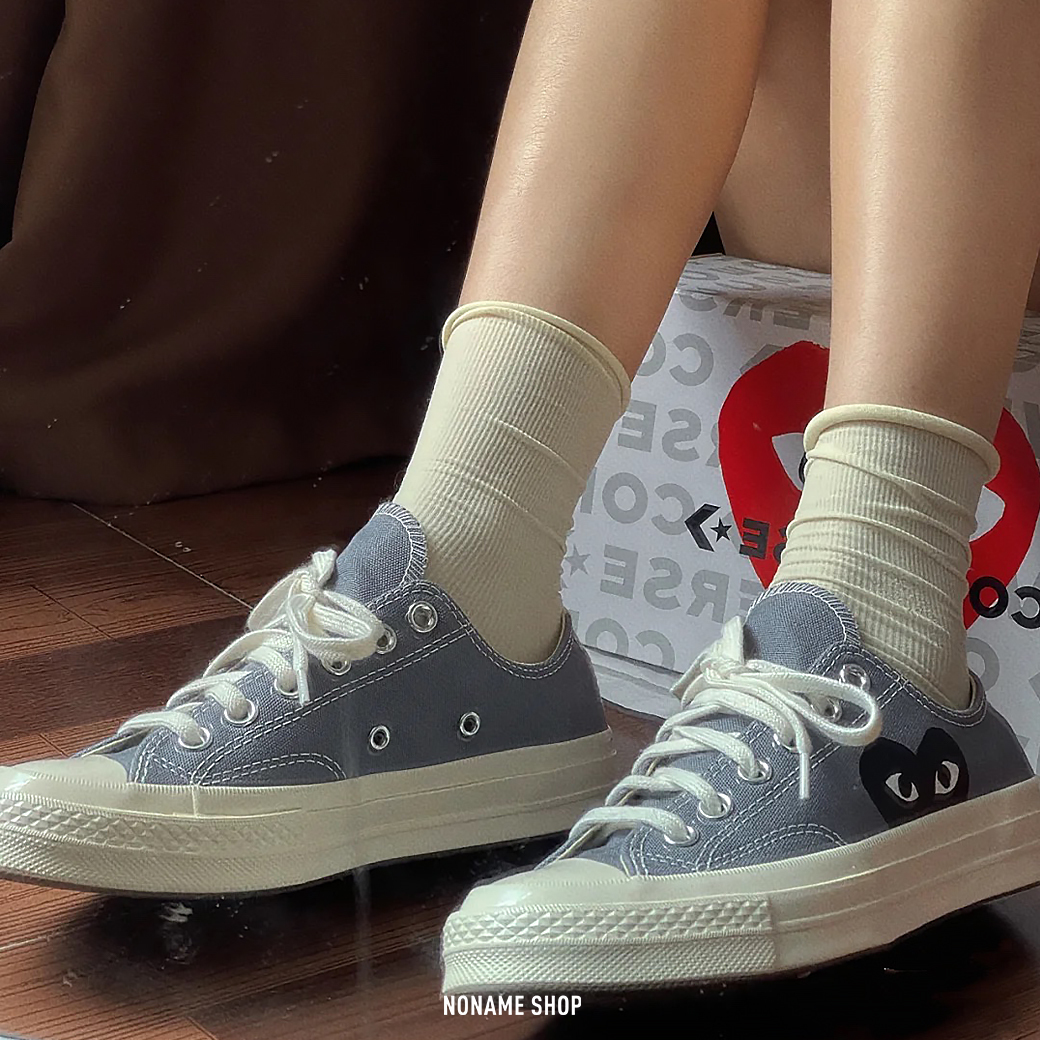 CONVERSE 1970s x CDG Play 川久保玲 聯名 愛心 低筒 帆布鞋 柔霧灰