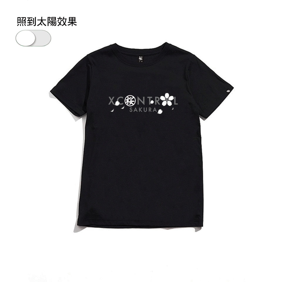 XCTRL 櫻花日本標短T-黑