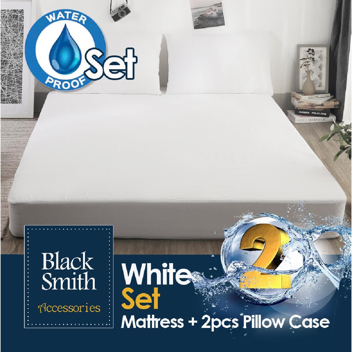Black Smith - (白色優惠套裝)(第2代)高透氣防水床笠+(2件裝)枕頭套套裝 (單人/雙人/雙人加大/加大/特大)