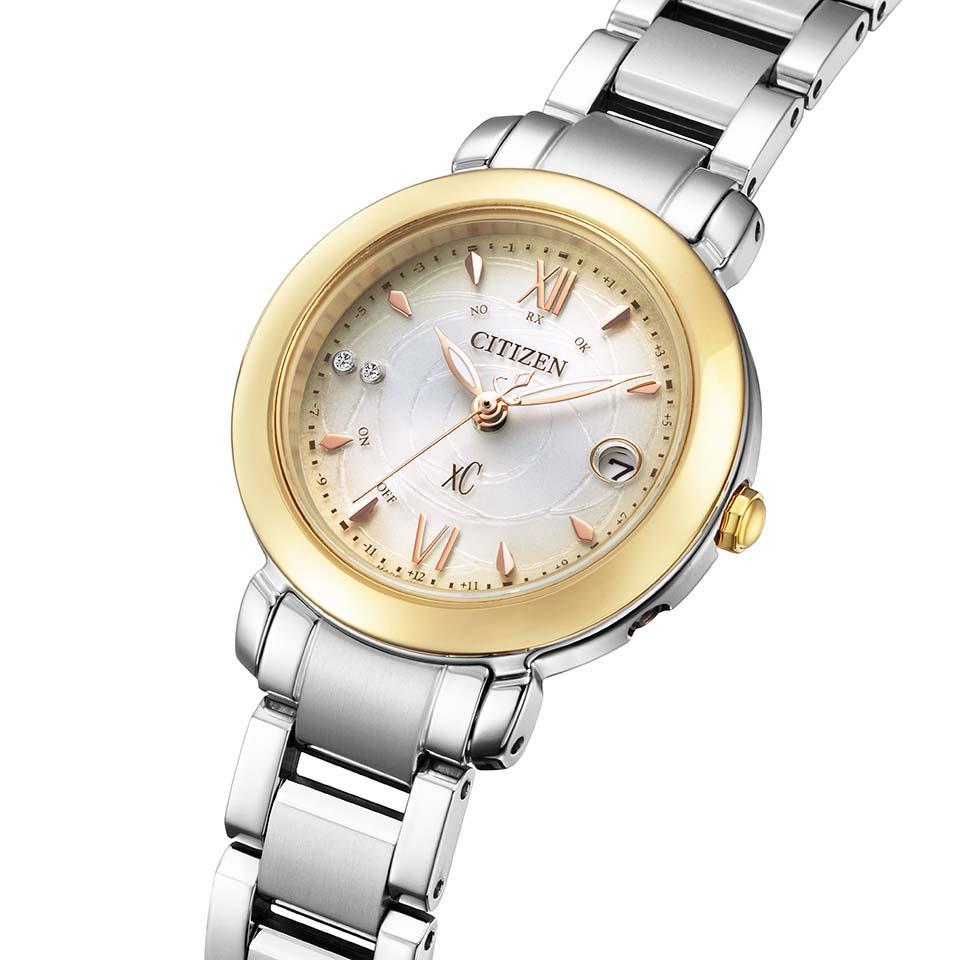 萬年鐘錶 - Citizen 星辰錶  XC   限定  非洲玫瑰光動能電波女錶  ES9447-51A  錶徑27MM