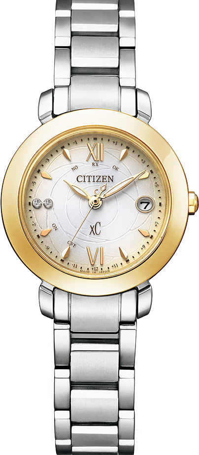 萬年鐘錶 - Citizen 星辰錶  XC   限定  非洲玫瑰光動能電波女錶  ES9447-51A  錶徑27MM