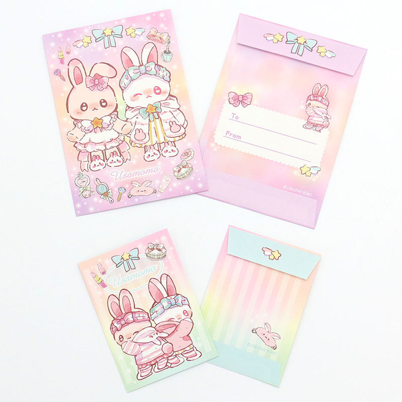 日本Usamomo萌兔桃桃-迷你信封組-美妝