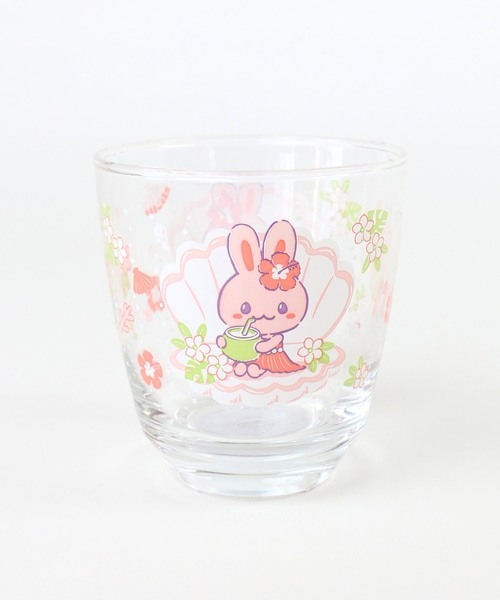 日本Usamomo萌兔桃桃-厚底玻璃杯-夏日風情