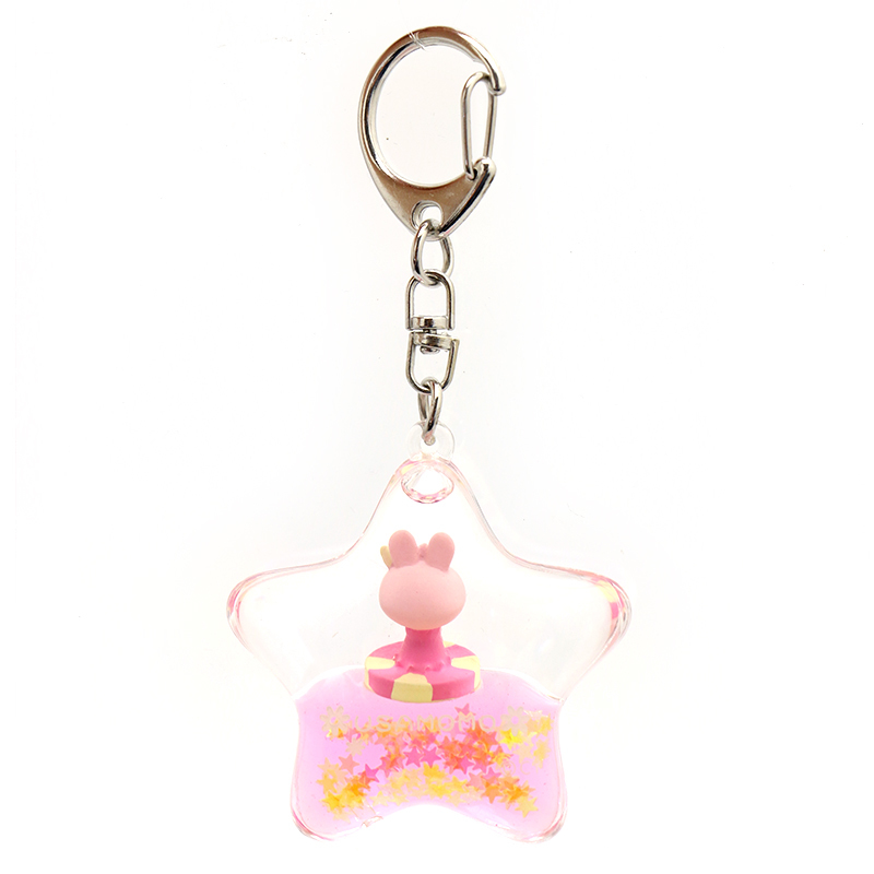 日本Usamomo萌兔桃桃-立體壓克力造型鑰匙圈-星空