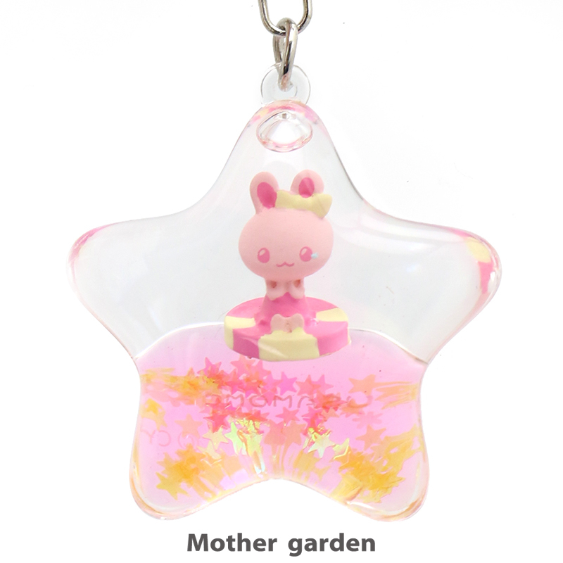 日本Usamomo萌兔桃桃-立體壓克力造型鑰匙圈-星空