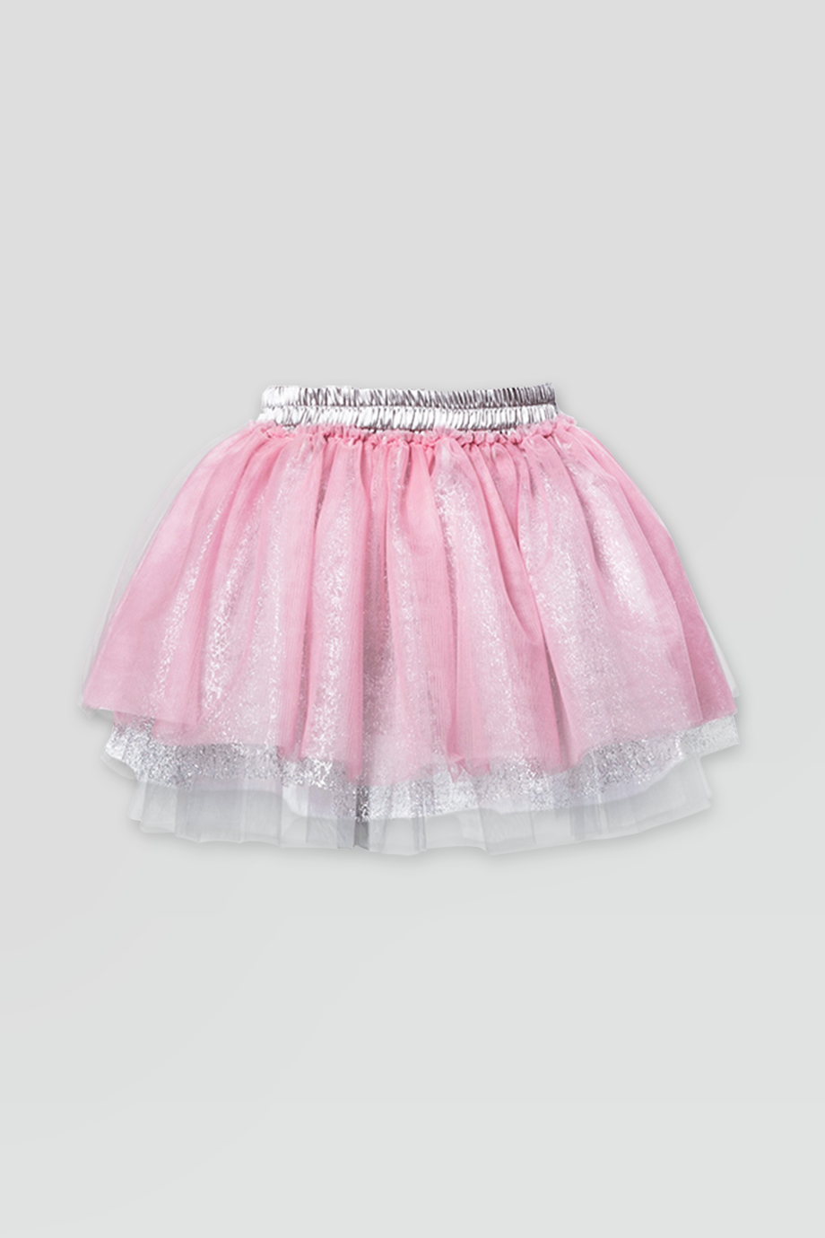 Elizabeth by Crystal Lee｜Elastic Skirt 閃亮網紗澎裙－蜜桃粉