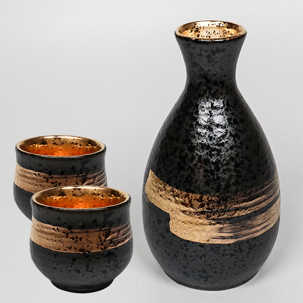 黑鐵金刷目 清酒器組