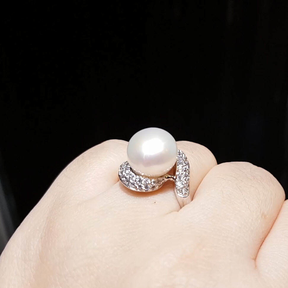 【雅紅珠寶】天然珍珠戒指-925銀飾-心靈手巧-R0362