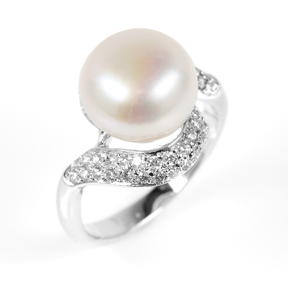 【雅紅珠寶】天然珍珠戒指-925銀飾-心靈手巧-R0362