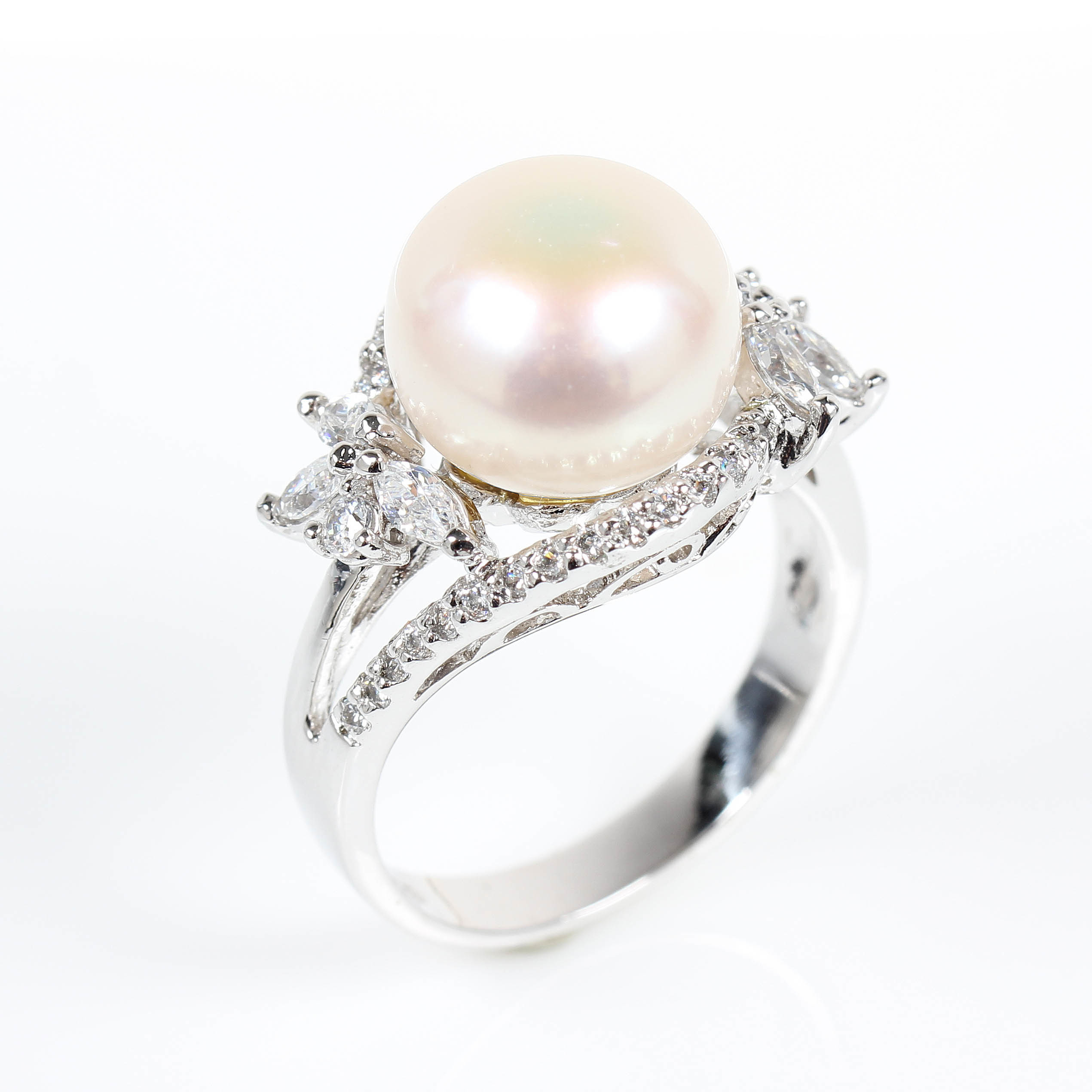 【雅紅珠寶】天然珍珠戒指-925銀飾-大家閨秀-R0353