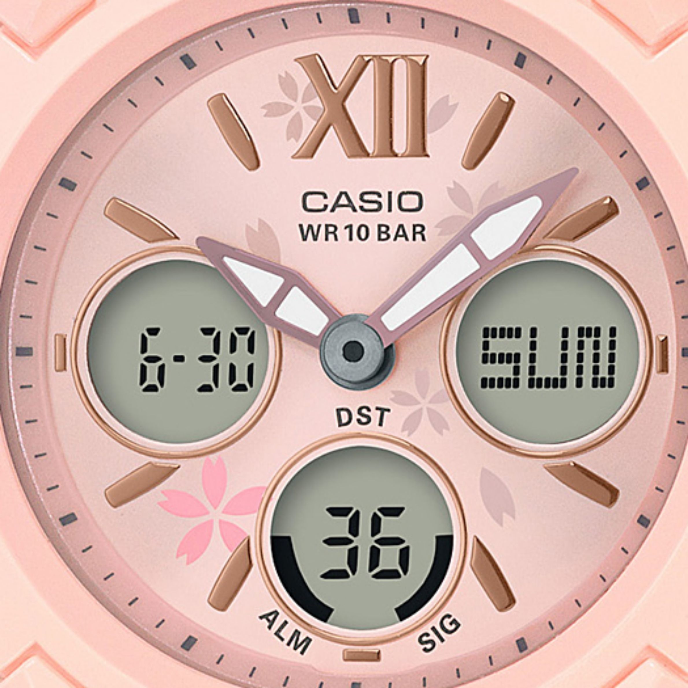 Casio Baby-G 指針數位女士手錶 BGA-110BL-4BDR
