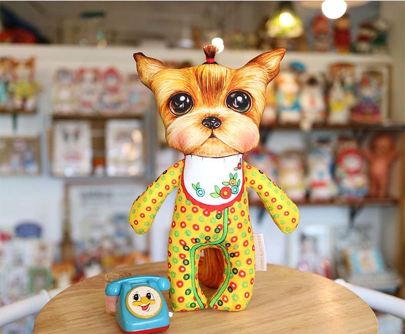 約克夏望著我(一幅)【版權布】