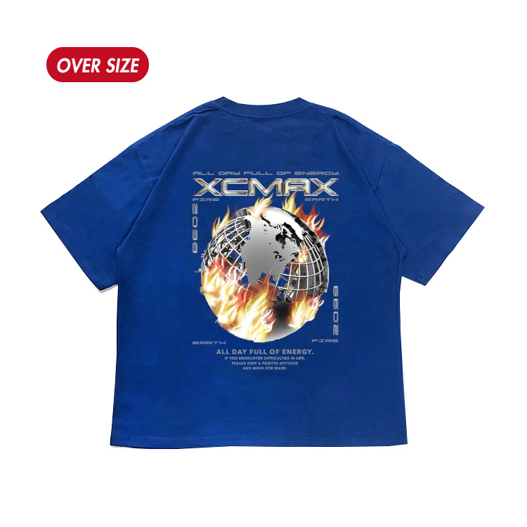 MAXXC 地球火焰短T-藍