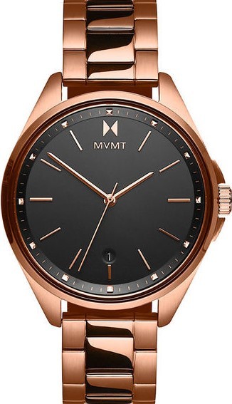 萬年鐘錶 - MVMT 美國潮牌腕錶  極簡約玫瑰金黑面女錶  28000004-D  錶徑36MM
